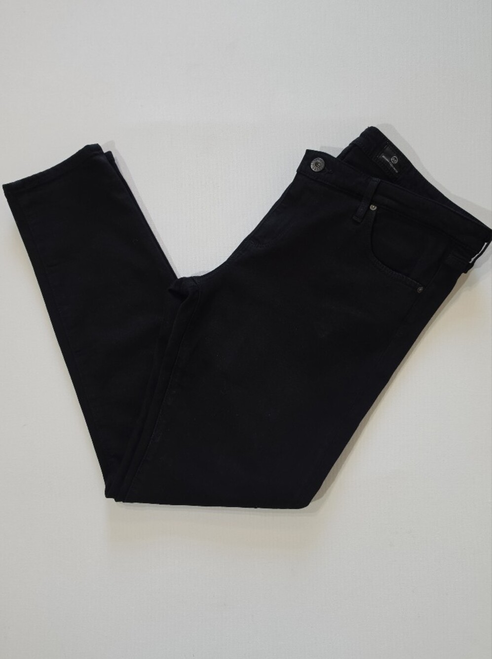 AG Jeans The Legging Super Skinny Ankle 32 Black Mid Rise Grunge Made In The USA